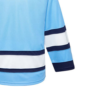 Fabrication professionnelle, conception personnalisée de maillots de hockey sur glace, service OEM, impression par sublimation complète, respirant et anti-humidité, pour équipe - Product Image 6