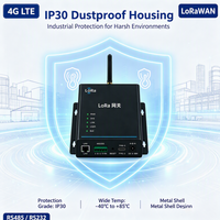 Passerelle LoRaWAN IN865 SX1302 8 canaux 4G LTE avec liaison de données RS485/RS232/Ethernet ChirpStack MQTT YFL1410-4G IP67 Double antennes pour