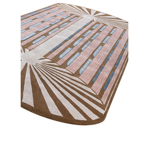 Tapis en laine et viscose tufté à la main Jaipur Wunderkammer, motif géométrique, Top-112, pour la décoration du salon - Product Image 2