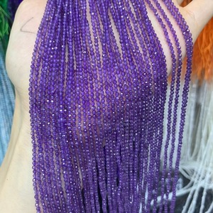 Micro Round Faceted AAAA Quality Genuine Amethyst Gemstone <b>Beads</b> 3mm-4mm Size Loose 15.5 Inches Per Strand Quality <b>Stone</b> <b>Beads</b> - Product Image 4