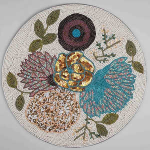 Posavasos Bohemios Vintage con Forma de Flor, Hechos a Mano, 36x36cm, Ecológicos, con Reverso de Satén, Versátiles para Mesa de Comedor y Cocina - Product Image 5