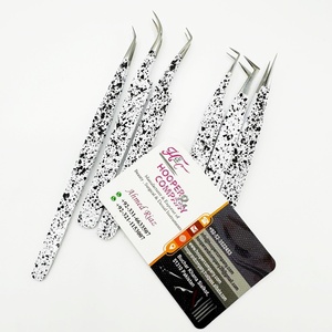 Pince à cils personnaliser la couleur durable en acier inoxydable pince à épiler extension de cils faite à la main testé pince à épiler Logo accepter le vison - Product Image 3