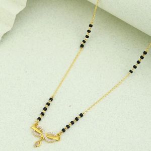 Mangalsutra Infinity Drop pour femme, élégant pendentif infini, bijoux indiens traditionnels, cadeau de mariage tendance - Product Image 2