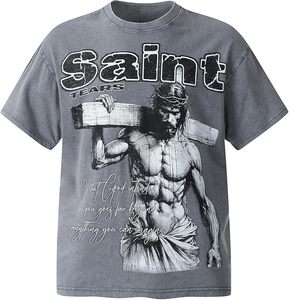 QUICK DRY T-shirt surdimensionné 100% coton 200 grammes de qualité supérieure pour homme avec motif écologique - Product Image 3