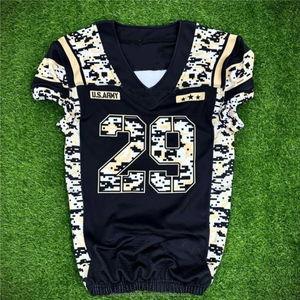 Maillot de football américain personnalisé grande taille à manches courtes pour l'été, en sergé, vente en gros d'usine, haute qualité - Product Image 5