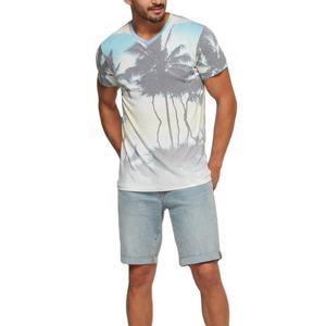 Camisetas de Verano Casuales sin Mangas para Hombre, Cuello Redondo, 100% Algodón, Cuello Alto, Doble Botonadura, Antiarrugas, Impresión Digital, Personalizadas - Product Image 1