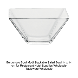 Tazón apilable Borgonovo Bowl Modi para ensalada, 14 x 14 cm, para restaurantes, hoteles, suministros al por mayor, vajilla al por mayor - Product Image 2