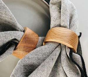 Rond de serviette en bois de couleur marron clair de forme ronde de la plus grande qualité, meilleur pour la décoration de mariage et de table - Product Image 1