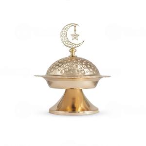Silver Arabic Aromatic <b>Incense</b> <b>Burner</b> Crescent Moon Star Top Home Decor Winter Spring Bakhoor Oud Charcoal Holder Eid Mubkhar - Product Image 5