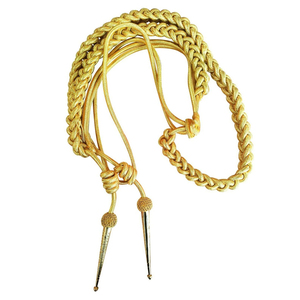 Corde d'épaule en fil de lingot Aiguillette en laiton du fournisseur d'officier de cérémonie pour une utilisation en extérieur - Product Image 1