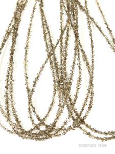 Cuentas de Cuarzo Herkimar con Recubrimiento de Diamante, Color Gris Claro Natural, Calidad AAA, Tamaño 2-3 mm - Product Image 5