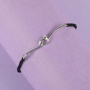 Compre una Pulsera de Plata 925 con Cuentas de Ónix, Circonita, Perla y Diamante en Forma de Corazón para Cada Momento, Compromiso o Regalo - Product Image 2