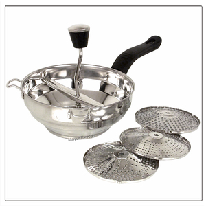 Molino de Alimentos de Acero Inoxidable Duradero de 20 cm con 3 Discos Ecológico para Moler Alimentos - Product Image 1