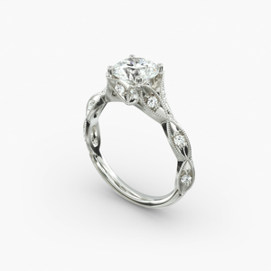 Bague de fiançailles pour femme en argent 925 vintage de luxe, diamant brillant, plaqué or rose 18 carats, bijoux de mariage élégants, cadeau - Product Image 4