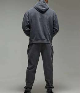 Fabricant en gros, article frais, survêtement délavé à l'acide, vêtements décontractés, produit tendance, impression sur écran, survêtement délavé au soleil pour hommes - Product Image 2