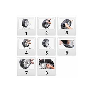 Chaînes à neige tactiques 4x4 195/85/R15 Easy Mount Body M pour SUV, minibus, hiver, fabriquées en Turquie - Product Image 2