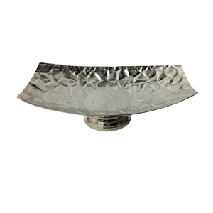 Handmade Aluminium Hammered Serving Tray Exclusive Quality <b>Silver</b> Color With Handle Tea <b>Coffee</b> Serving Tray For Best Selling - Product Image 5