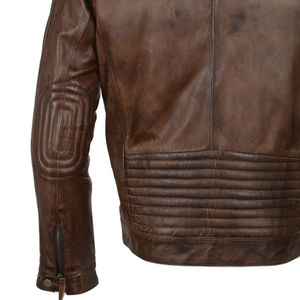 Blouson aviateur en cuir pour hommes à capuche haut de gamme personnalisé en gros Construction en cuir pur à manches longues respirant Style High Street - Product Image 6