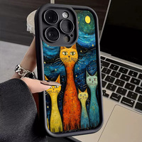 Casing HP TPU Mewah Motif Kartun Lucu Custom 360 Full Body dengan Tempat Kartu, Dilapisi UV Anti Sidik Jari, Tahan Air, Anti Benturan, dan Pelindung Layar