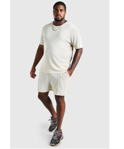 Ensemble de fitness deux pièces à manches courtes pour hommes Ensembles d'été décontractés pour hommes Ensemble chemise et short deux pièces à manches courtes - Product Image 5