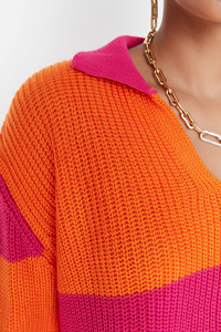 Suéter de la mejor calidad para mujer Otoño Invierno Color diferente mujer cuello en V suéteres al por mayor suéteres de mujer tarifa al por mayor - Product Image 5