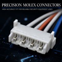 Kabel Komunikasi Video POE Kamera IP OEM RJ45 Female ke Molex 12505 6Pin dengan Indikator LED Kabel Jaringan Keamanan Tembaga Murni