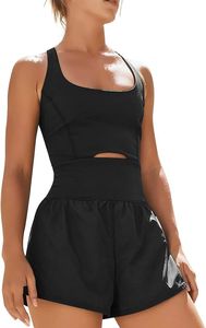 Unisex Yoga <b>Jumpsuit</b> Racerback One Piece Workout Catsuit Bodysuit Plaid Spandex/Nylon Breathable Gym <b>Bodycon</b> Romper Seamless - Product Image 3