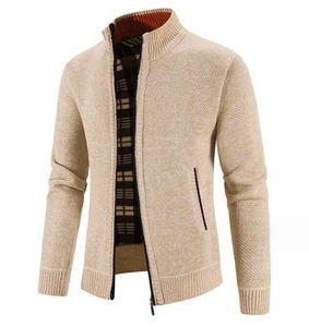 Pull à la mode pour hommes avec logo personnalisé du service OEM vente en gros de chandails à fermeture éclair pour hommes coupe ample pull tricoté d'hiver pour hommes à vendre - Product Image 1