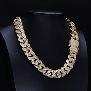 Luxe 10mm-22mm solide 925 argent Sterling Moissanite diamant glacé Miami cubain lien chaîne Hip Hop bijoux - Product Image 6