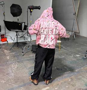 Sweat à capuche d'impression Teares Top qualité 100% coton sweats à capuche pour hommes sweats 450gms Streetwear survêtements poids lourd bouffée personnalisée - Product Image 2