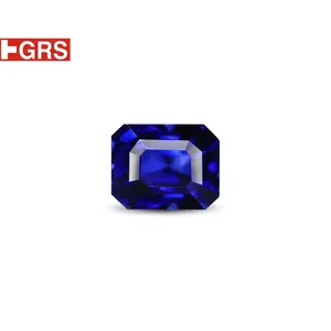 Saphir bleu royal synthétique facetté de 1,51 carat, pierre brute de 10 mm, traité thermiquement - Product Image 1