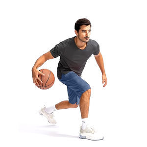 Pantalones cortos de baloncesto unisex con cierre de cordón, ligeros, de secado rápido, 11 "de largo, estilo sólido de calle alta para gimnasio Atlético - Product Image 2