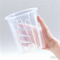 Pots à orchidées transparents épaissis en gros, 4-6,3 pouces, en plastique transparent, avec fentes, trou de drainage, doublure pour plantes, écologique