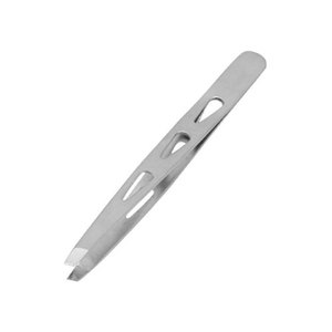 Pince à sourcils incurvée en acier inoxydable de nouveau style avec trous de gouttelettes dans la finition miroir OEM ODM LA ELAHI noir A + Grade - Product Image 4