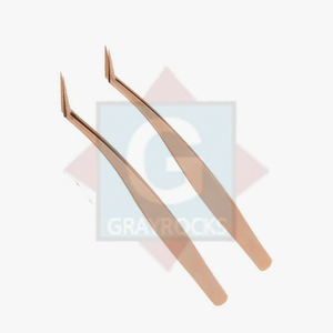 Pinzas para Pestañas de Acero Inoxidable de Alta Calidad Gray Rocks, Herramienta de Precisión para Extensión de Pestañas, 3 Meses de Garantía - Product Image 3