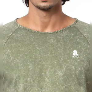 Camiseta de Hombre Nueva de Alta Calidad 100% Algodón Lavado al Ácido Estilo Vintage para Hombre Talla Grande Desgastada - Product Image 4