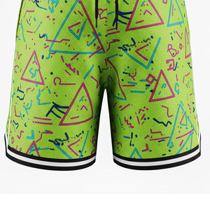 Shorts d'entraînement décontractés pour hommes en satin respirant, imprimés par transfert thermique, écologiques, séchage rapide, légers, performance optimale - Product Image 3