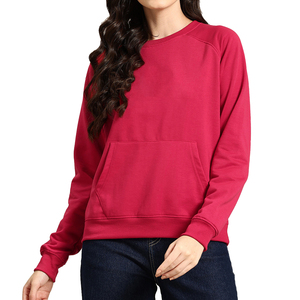 Nouveau design – Sweat-shirt oversize à col rond pour femme – Mélange de coton, couleur unie, logo sur le devant, respirant et écologique, tenue décontractée - Product Image 1