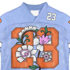 Camiseta de fútbol americano de alta calidad con técnicas impresas de manga corta, uniforme personalizado de número de nombre transpirable y cosido - Product Image 3