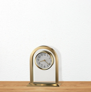 Modern Luxe Stainless Steel Table <b>Clock</b> with Elegant Design & Precise Timekeeping - Product Image 1