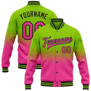 Vente en gros dans l'industrie directe Bomber 3D décontractée hiver personnalisé motif graffiti rouge-blanc éclaboussures veste Letterman Varsity à snap complet - Product Image 6