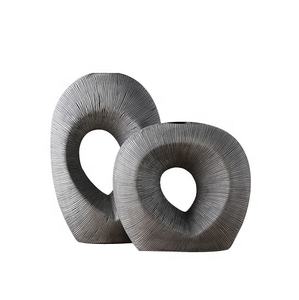 Top Selling Iron Metal Flower <b>Vases</b> <b>Set</b> Antique Design Manufacturer Customized Hammered High Quality Home Decoration Table <b>Vase</b> - Product Image 4