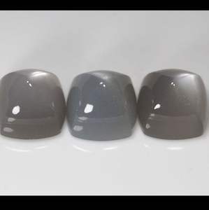 พลอยมูนสโตนสีเทาธรรมชาติทรงน้ำตาล ตัดแบบหลวม จากอินเดีย สำหรับทำเครื่องประดับ - Product Image 2