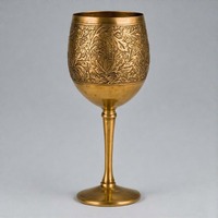Verre à vin religieux orné de calice de communion plaqué argent de la foi éternelle MessiahGlass pour la sainte messe et les cérémonies sacrées