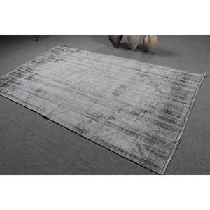 พรมตุรกี, พรมขนาดใหญ่ 5.3x8.8 ฟุต, พรมขนสัตว์สีเทาดำ - Product Image 4