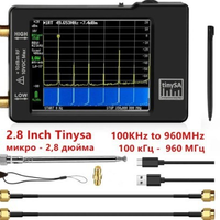 Handheld TinySA Spectrum Analyzer 2.8" Touch Screen 650mAh Battery 100KHz-960MHz Portable RF Signal Generator Antenna Analyzer