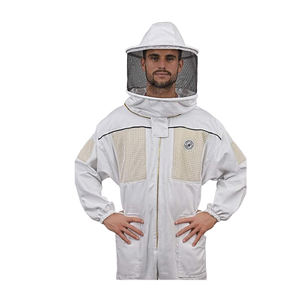 Venta al por mayor 100% de algodón amarillo de seguridad de protección personal chaquetas de apicultura para hombres y mujeres para la caza de abejas - Product Image 6
