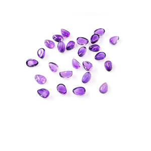 Pérolas de Amatista Natural de Brasil Calibradas en Forma de Cabujón de 3x5mm y 4x6mm con Material de Piedras Preciosas de Piedra Lunar, Turquesa y Ópalo con Corte Brillante - Product Image 2