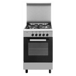 Cuisinière à gaz 4 zones Four électrique ALPHA AE55MI3 Inox Classe A (53x50x90cm) - Product Image 1