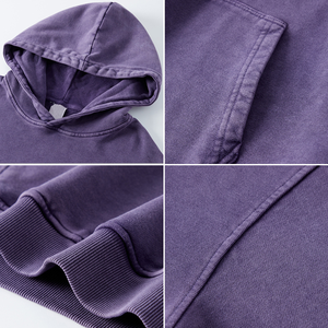 Sudadera con capucha de invierno al por mayor, 500 g/m², gruesa, lisa, personalizada, de gran tamaño, con estampado digital, efecto desgastado, lavado ácido y vintage - Product Image 5